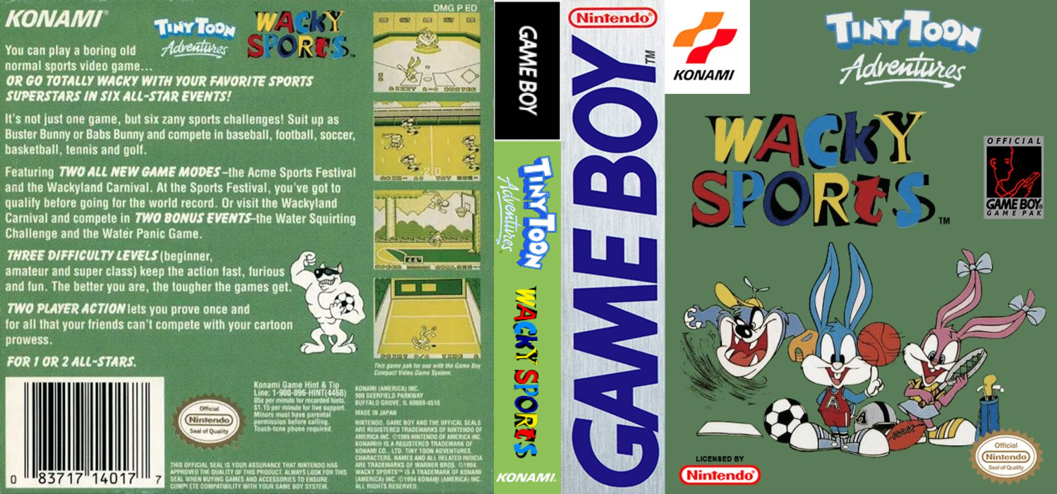 Tiny Toon Adventures 3 – Dokidoki Sport Festival (Japan) [JP] gb 1994 Box Art