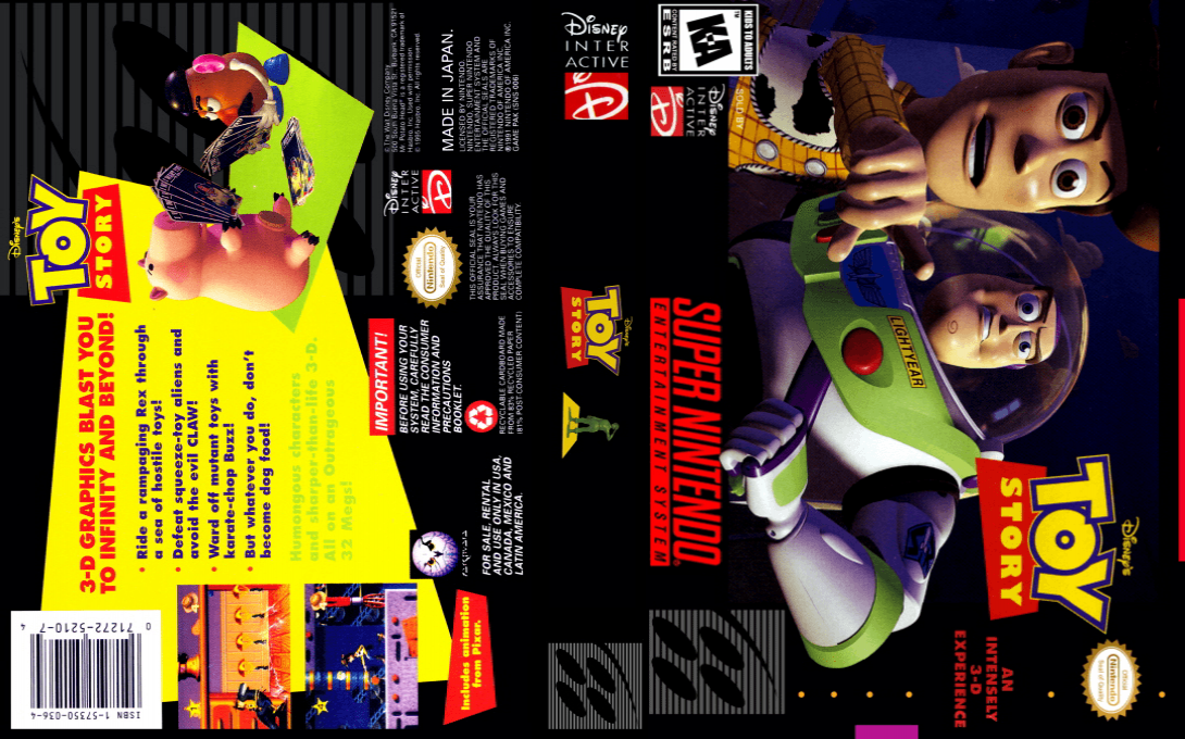 Toy Story (Japan) [JP] snes 1995 Box Art