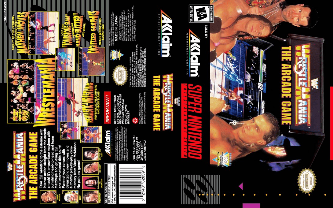 WWF WrestleMania – The Arcade Game (Japan) (En) [JP] snes 1995 Box Art