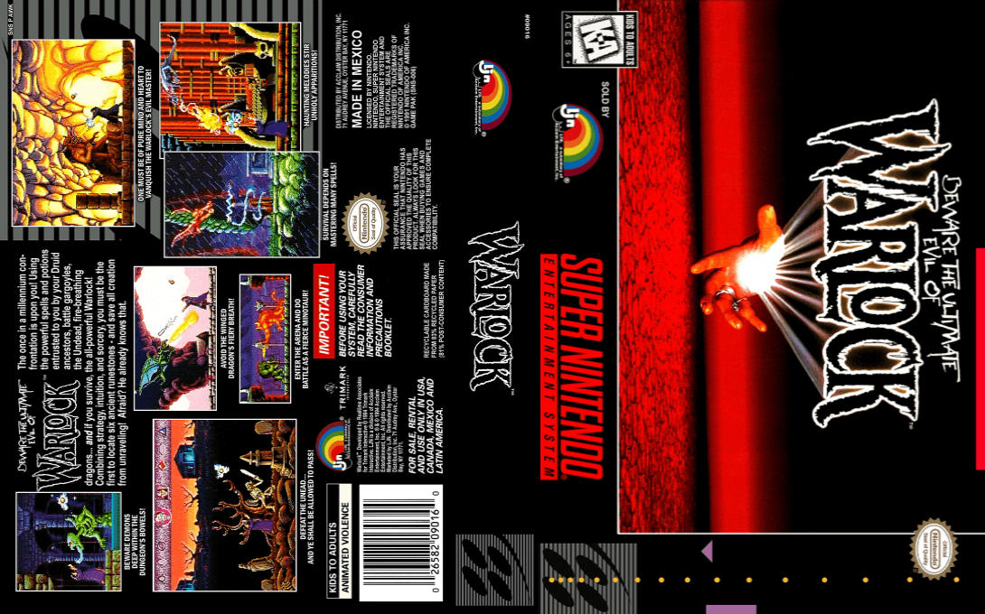Warlock (Japan) (En) [JP] snes 1995 Box Art