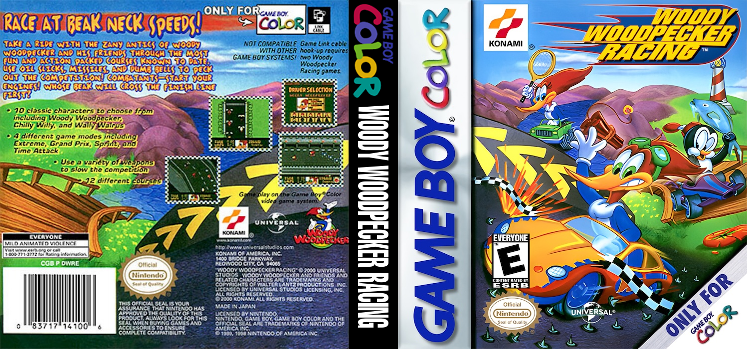 Woody Woodpecker no Go! Go! Racing (Japan) [JP] gbc 2000 Box Art