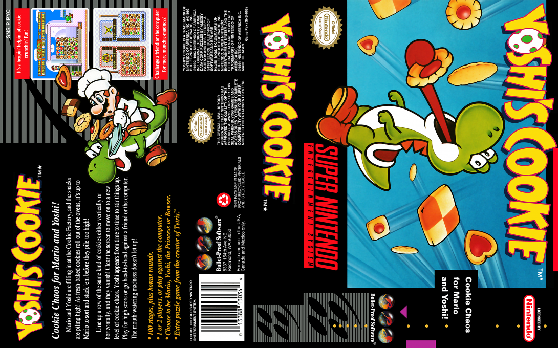 Yoshi no Cookie (Japan) (En) [JP] snes 1993 Box Art