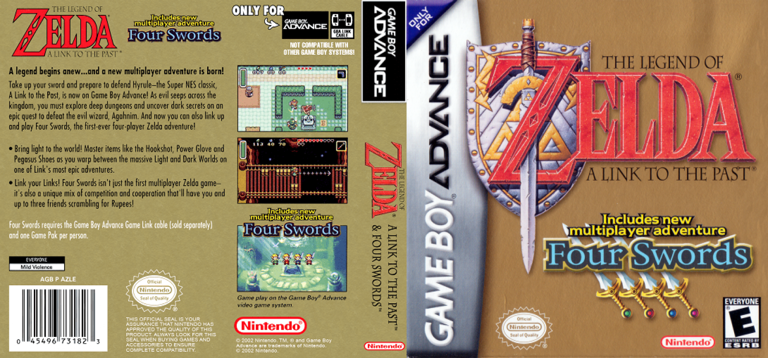 Zelda no Densetsu – Kamigami no Triforce & 4tsu no Tsurugi (Japan) [JP] gba 2002 Box Art