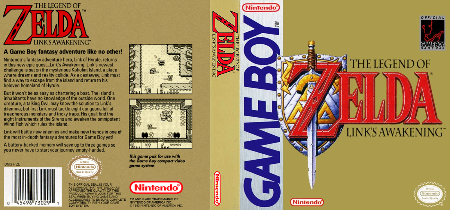 Zelda no Densetsu – Yume o Miru Shima (Japan) (Rev 1) [JP] gb 1993 Box Art