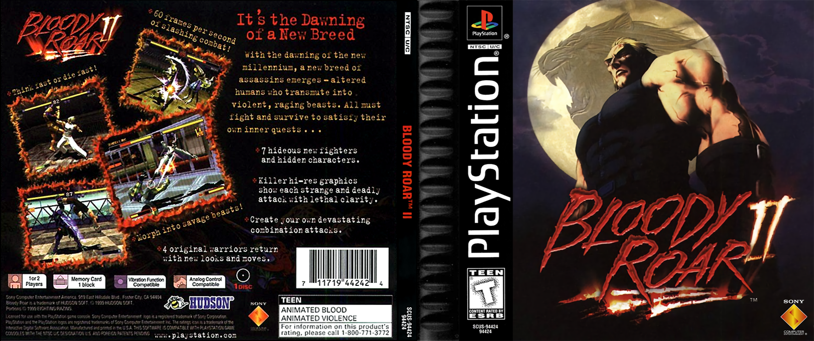 Bloody Roar II (USA) [US] psx 1999 Box Art