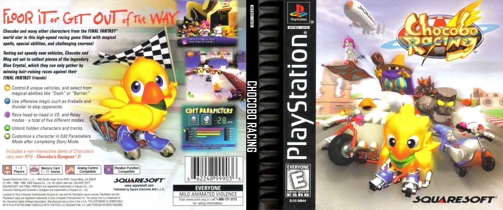 Chocobo Racing (USA) [US] psx 1999 Box Art