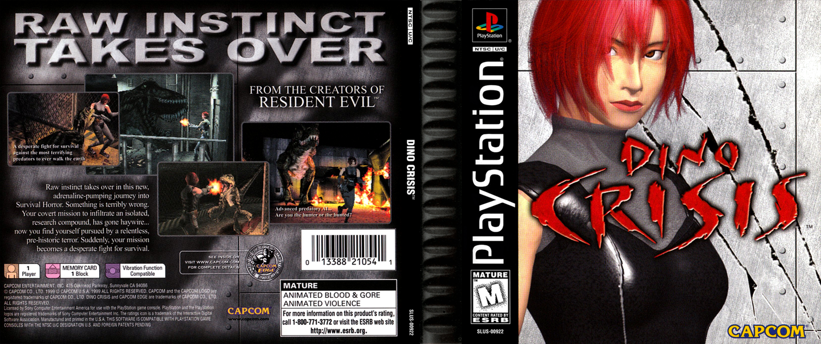 Dino Crisis (USA) (Rev 1) [US] psx 1999 Box Art