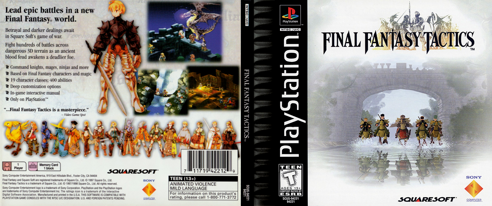 Final Fantasy Tactics (USA) [US] psx 1998 Box Art