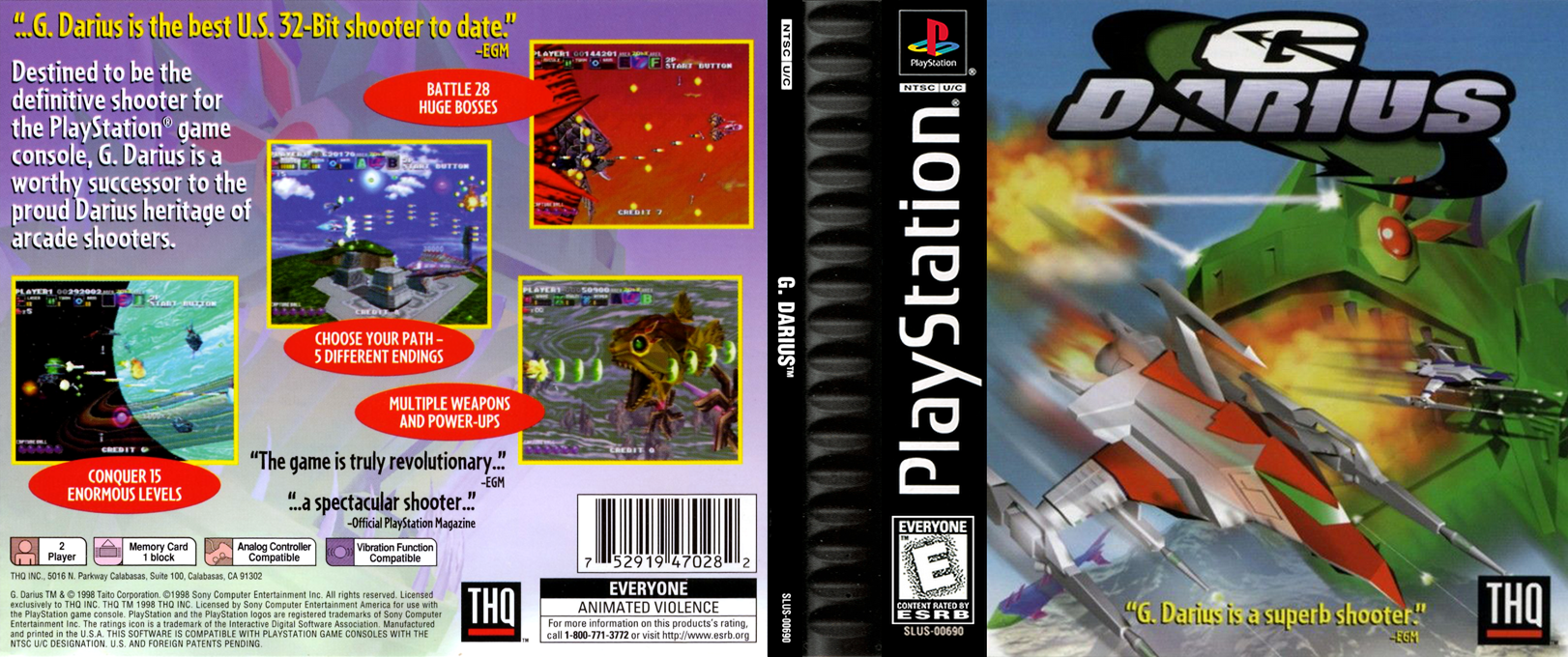 G. Darius (USA) [US] psx 1998 Box Art