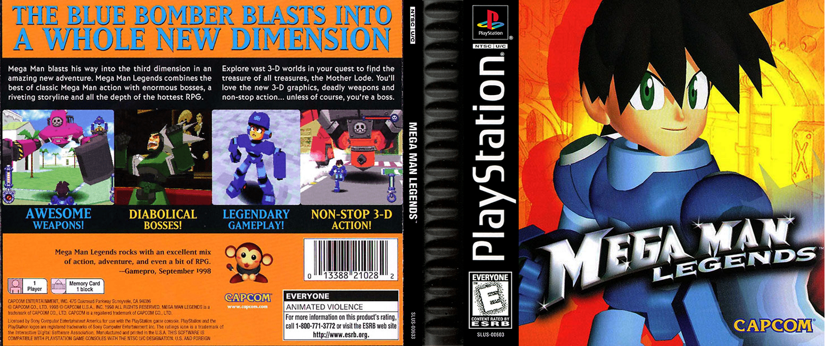 Mega Man Legends (USA) [US] psx 1998 Box Art