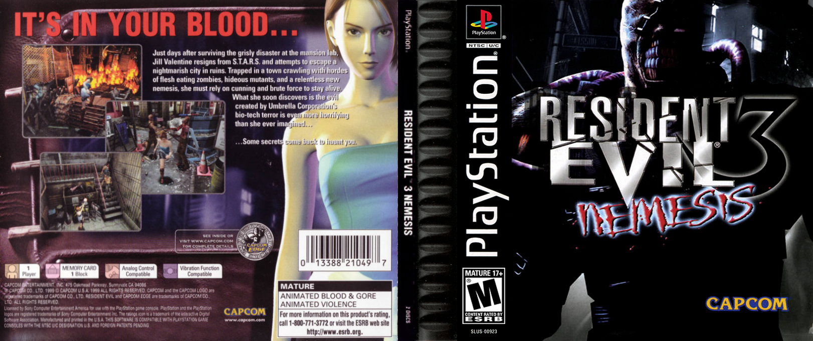 Resident Evil 3 – Nemesis (USA) [US] psx 1999 Box Art