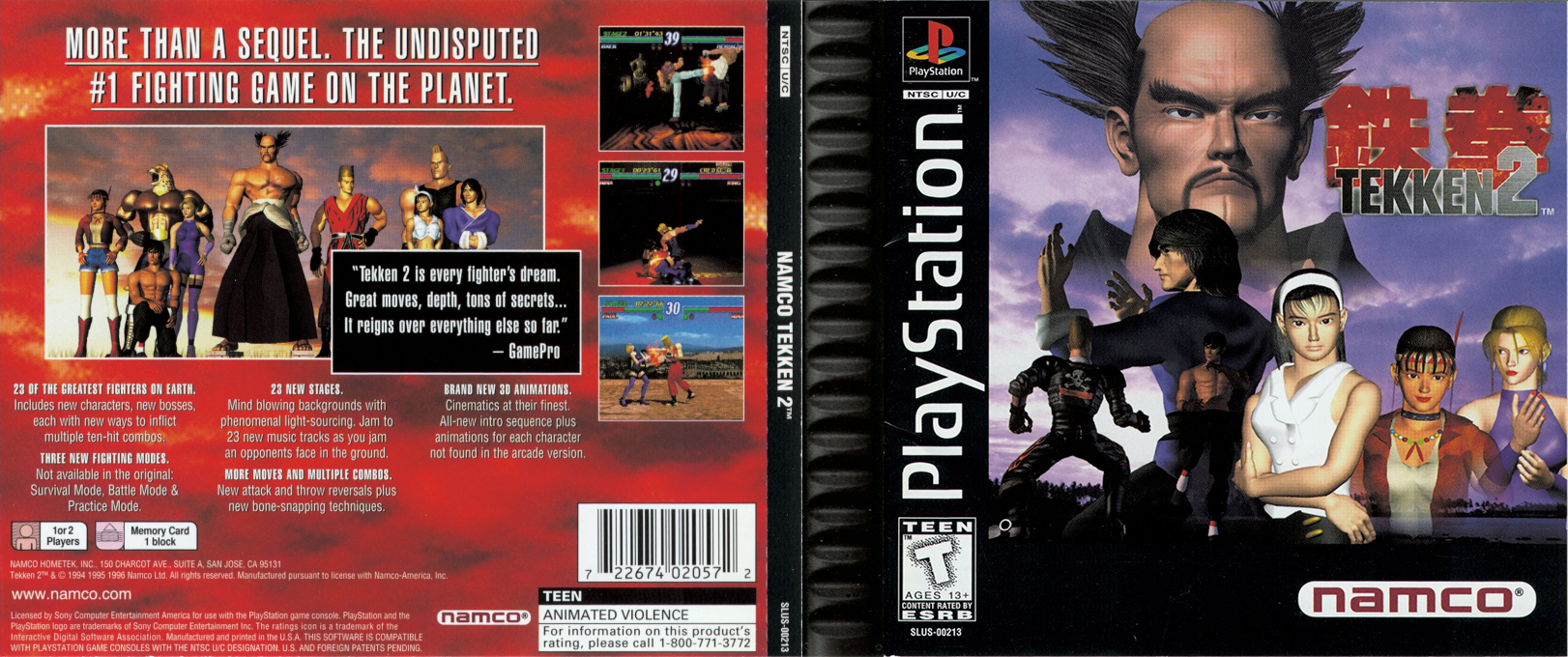 Tekken 2 (USA) (Rev 1) [US] psx 1996 Box Art