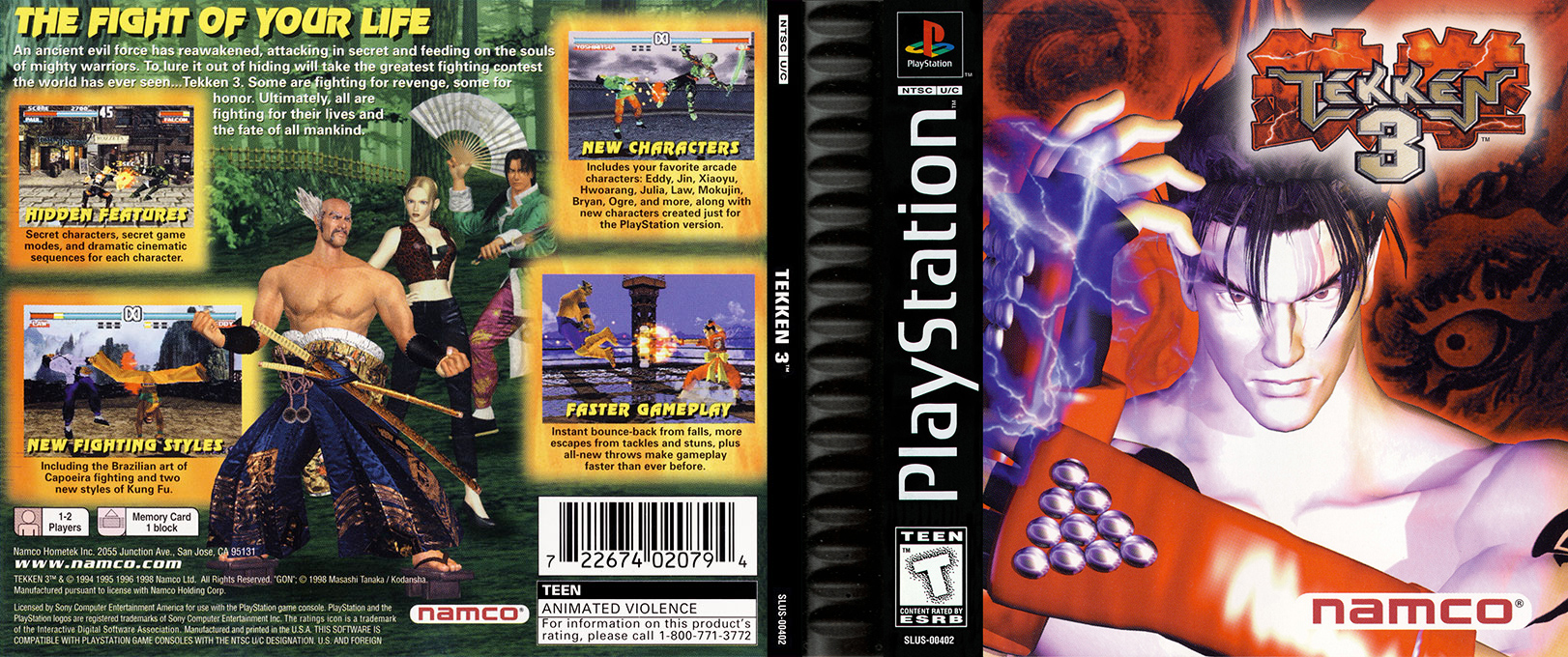 Tekken 3 (USA) [US] psx 1998 Box Art