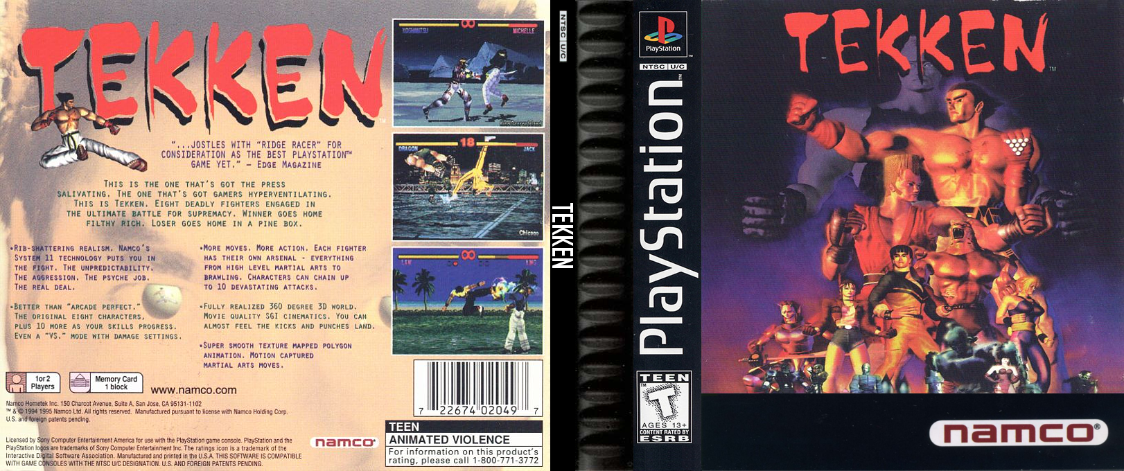 Tekken (USA) [US] psx 1995 Box Art