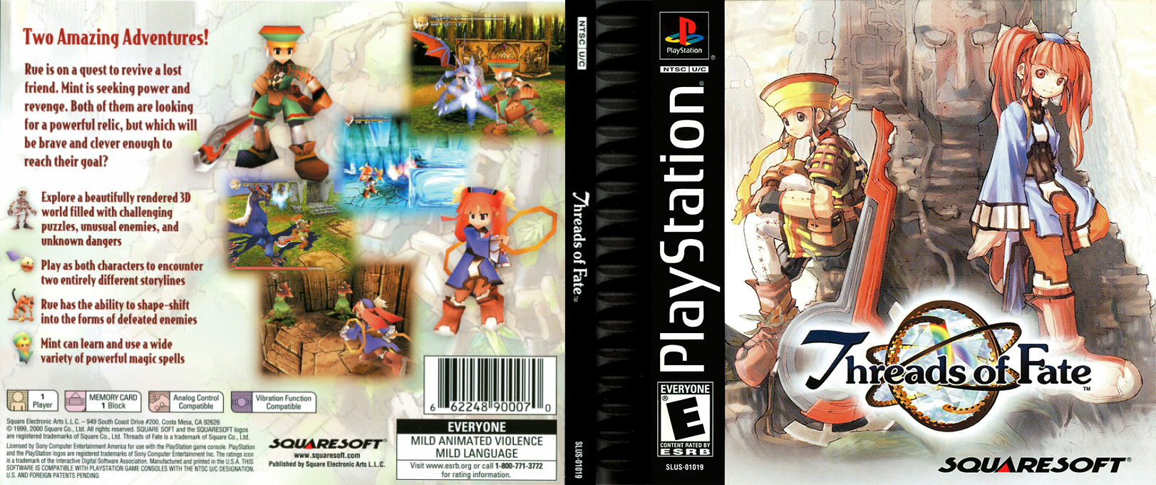 Threads of Fate (USA) [US] psx 2000 Box Art