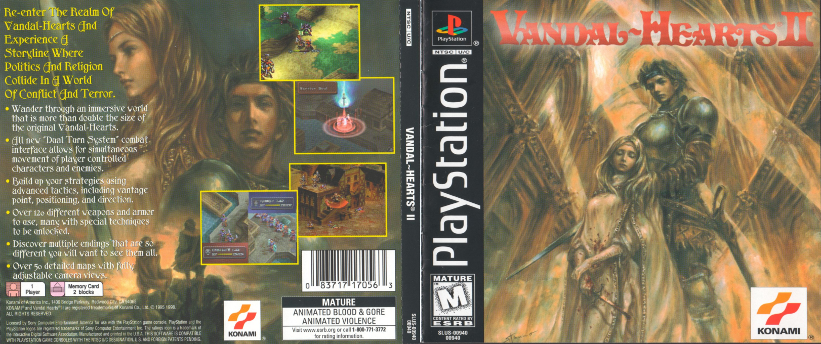 Vandal Hearts II (USA) [US] psx 1999 Box Art