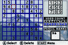 Global Star Sudoku Fever [US] gba 2006 Game Image
