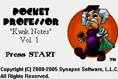 Pocket Professor : Kwik Notes, Vol. 1 [US] Thumbnail