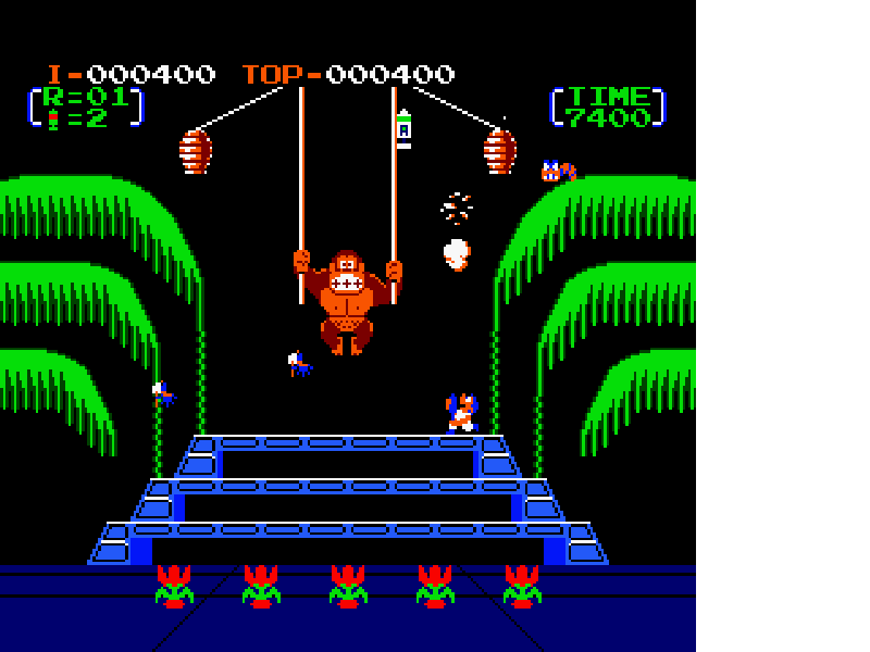 Donkey Kong 3 [WOR] nes 1986 Game Image