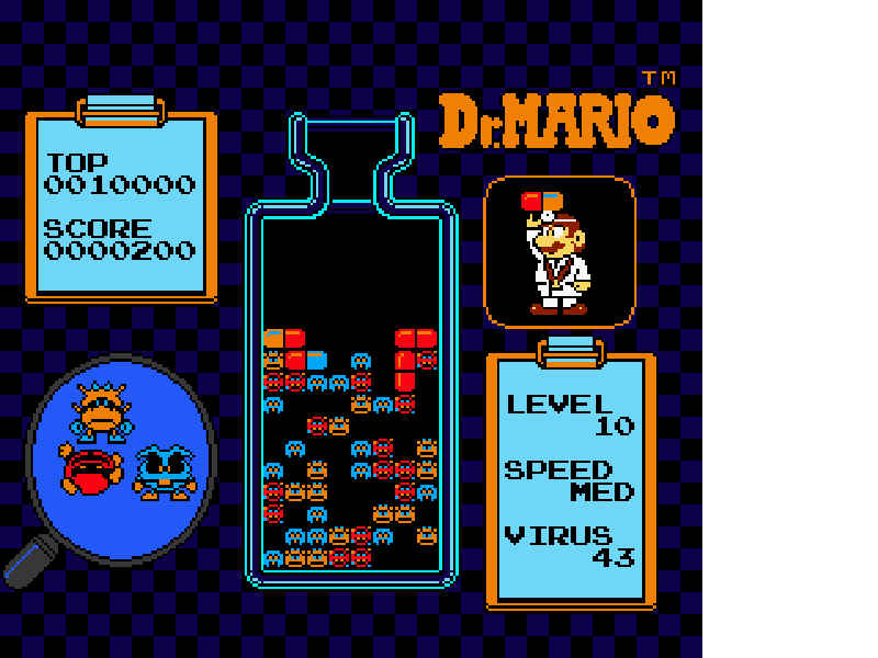 Dr. Mario [US,JP] nes 1990 Game Image