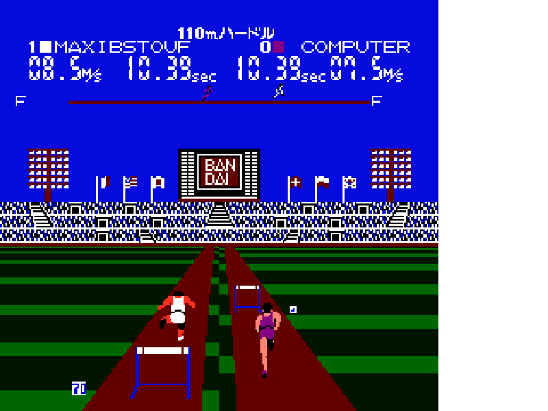 Family Fun Fitness : Stadium Events [US] nes 1987 Game Image
