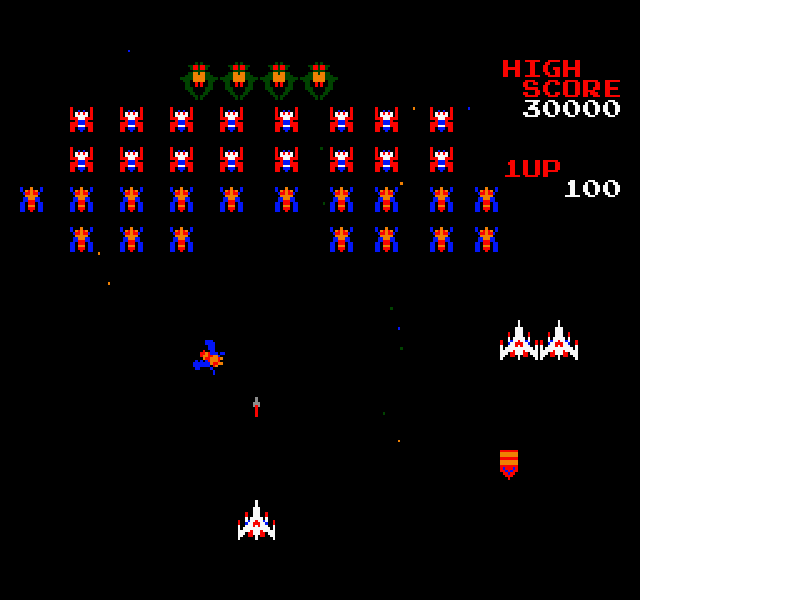 Galaga : Demons of Death [US] nes 1988 Game Image
