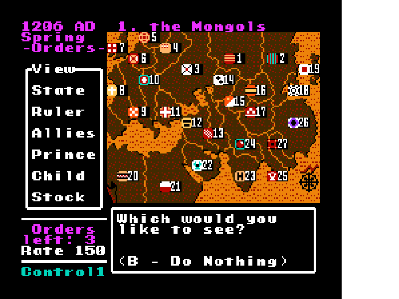 Genghis Khan [US] nes 1990 Game Image