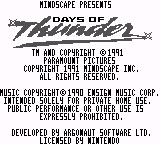 Days of Thunder [US,EU] Thumbnail