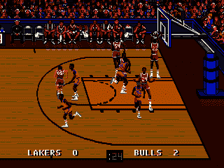 Bulls vs Lakers and the NBA Playoffs [US,EU] segaMD 1992 Game Image