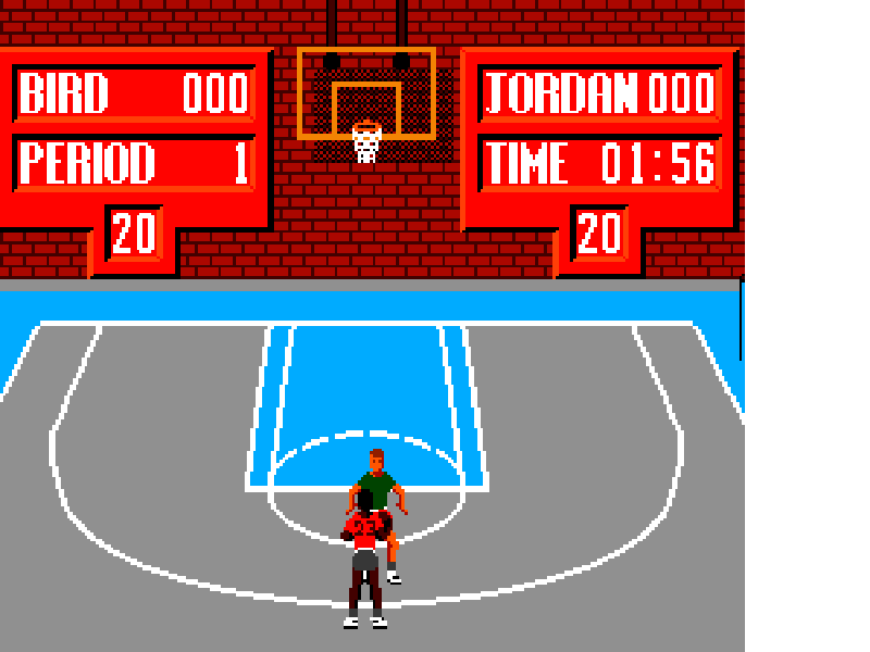 Jordan vs Bird : One On One [US] nes 1989 Game Image