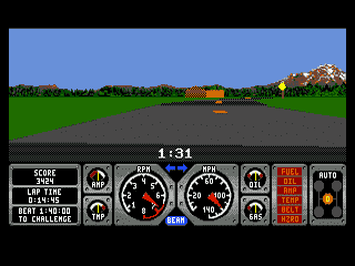Hard Drivin’ [WOR] segaMD 1990 Game Image