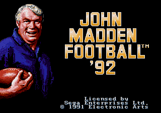 John Madden Football '92 [US,EU] Thumbnail