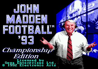 John Madden Football '93 [US,EU] Thumbnail