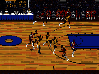 Lakers versus Celtics and the NBA Playoffs [US,EU] segaMD 1990 Game Image
