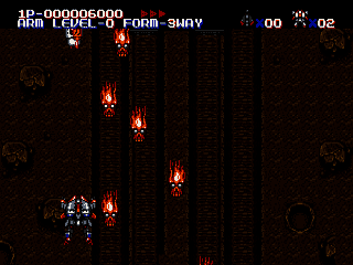 MUSHA : Metallic Uniframe Super Hybrid Armor [US] segaMD 1990 Game Image