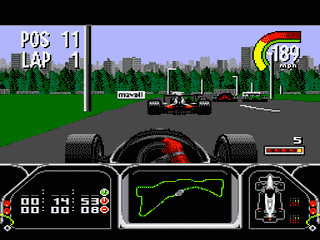 Newman-Haas IndyCar Featuring Nigel Mansell [WOR] segaMD 1994 Game Image