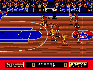 Pat Riley Basketball [US] segaMD 1990 Game Image