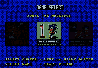 Sonic Classics [US,EU,KR] segaMD 1997 Game Image