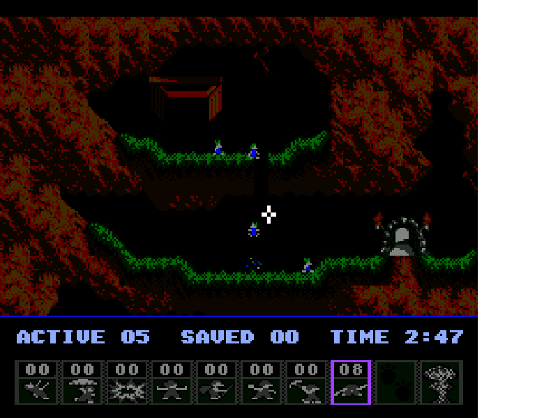 Lemmings [US] nes 1992 Game Image