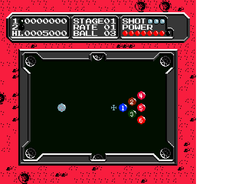 Lunar Pool [US] nes 1987 Game Image