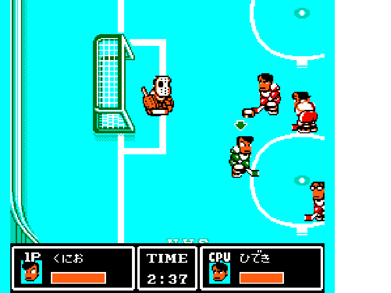 Ike Ike! Nekketsu Hockey-bu – Subette Koronde Dairantou (Japan) [JP] nes 1992 Game Image
