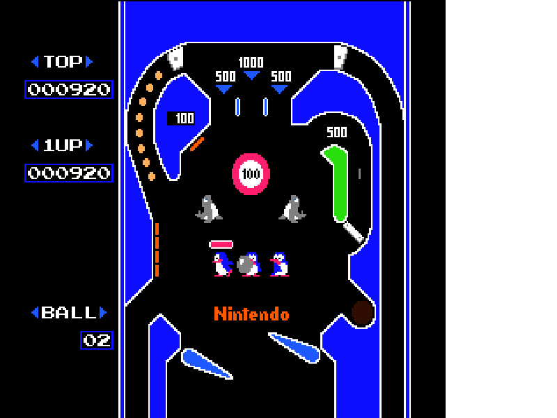 Pinball [US,JP] nes 1985 Game Image