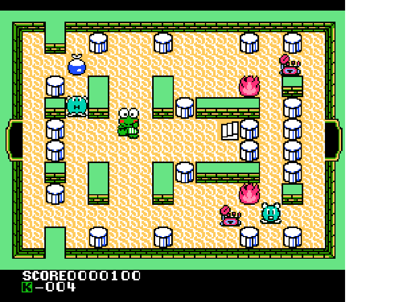 Keroppi to Keroriinu no Splash Bomb! (Japan) [JP] nes 1993 Game Image