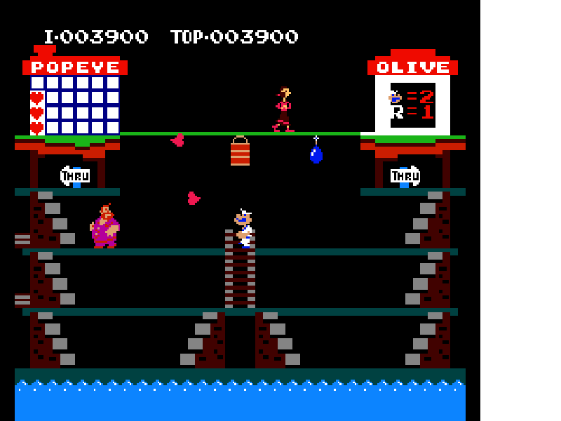 Popeye [WOR] nes 1986 Game Image
