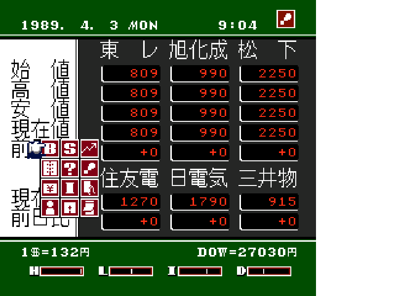 Matsumoto Tooru no Kabushiki Hisshou Gaku (Japan) [JP] nes 1989 Game Image