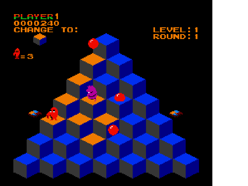Q*bert [US] nes 1989 Game Image