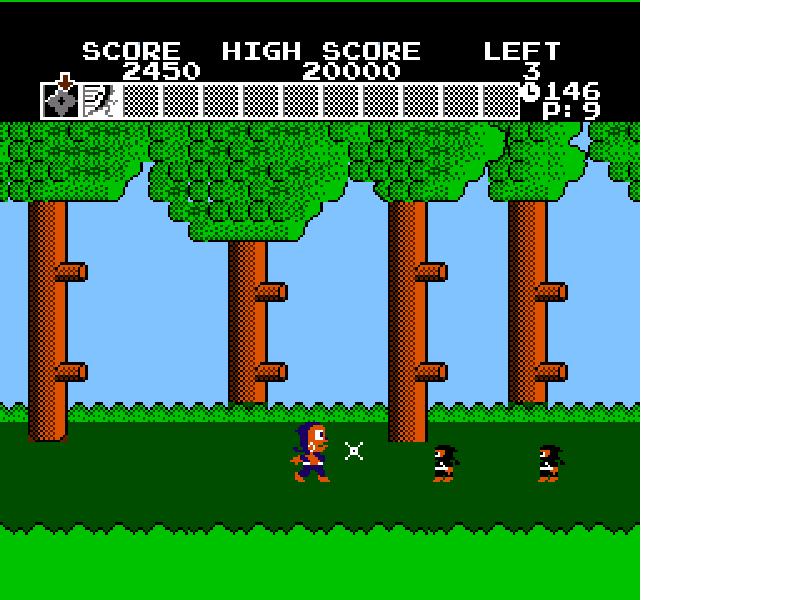 Ninja Hattori-kun – Ninja wa Syugyou de Gozaru no Maki (Japan) [JP] nes 1986 Game Image