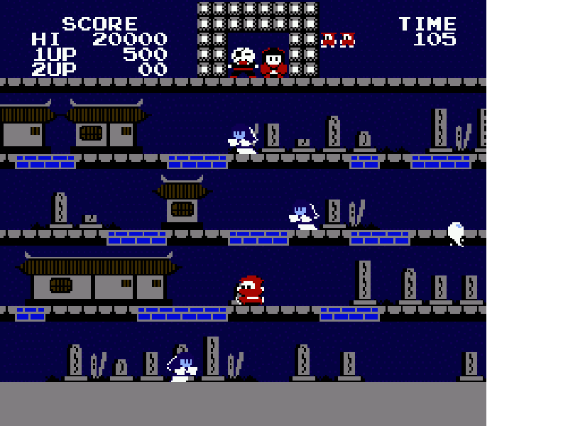 Ninja Jajamaru-kun (Japan) [JP] nes 1985 Game Image
