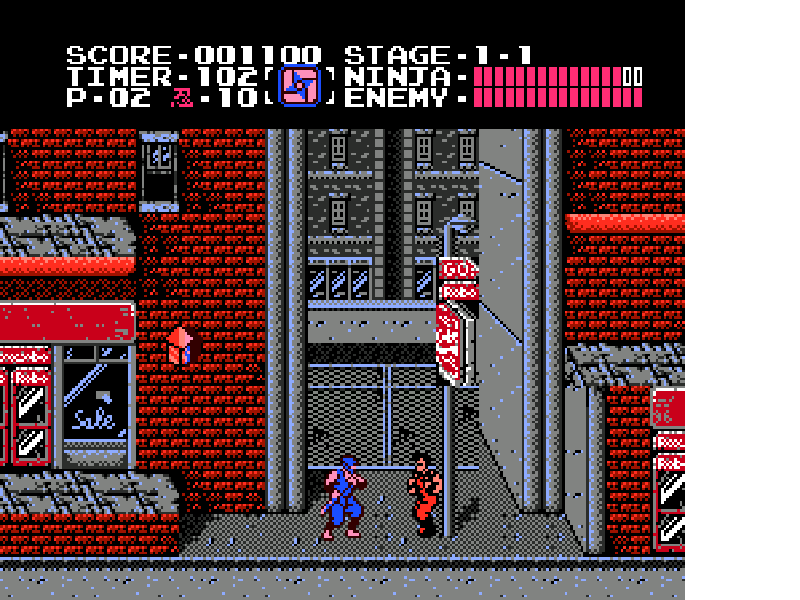 Ninja Ryuuken Den (Japan) [JP] nes 1989 Game Image
