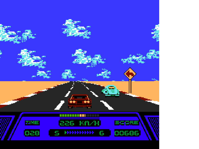 Rad Racer [US] nes 1987 Game Image